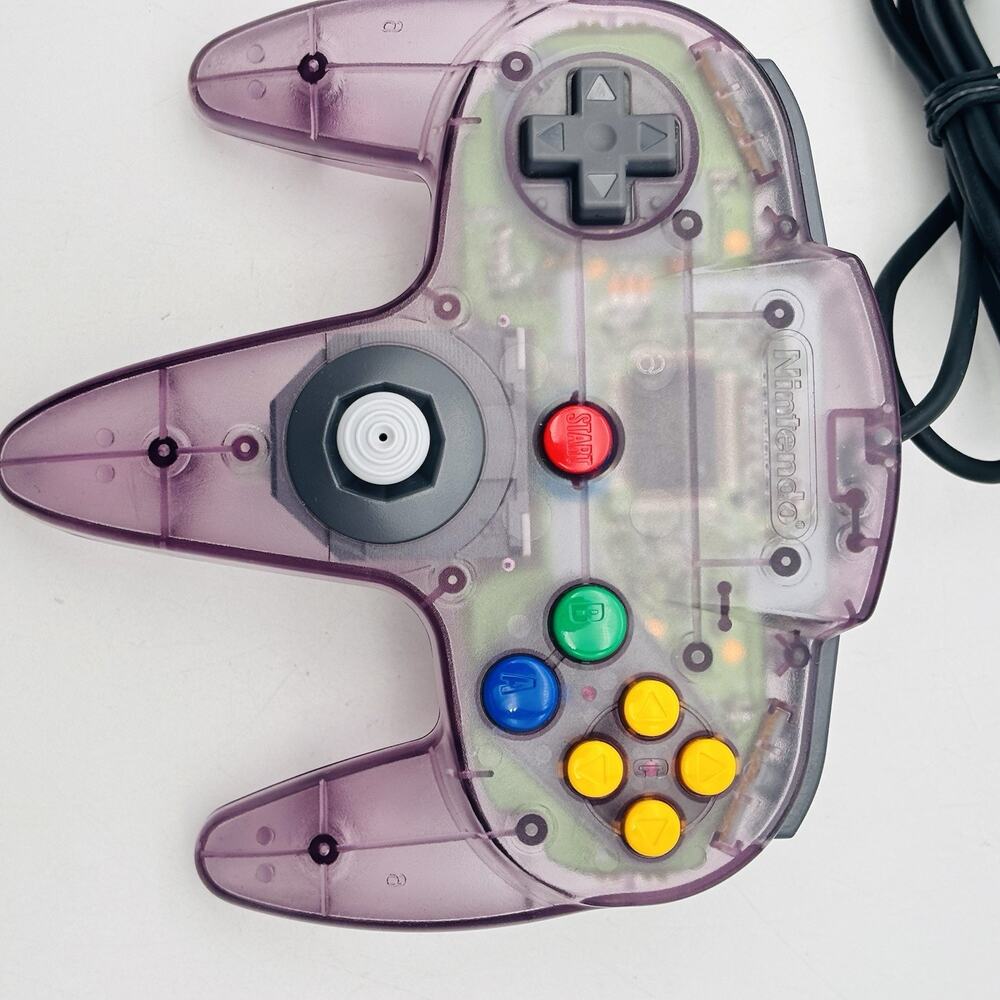 Nintendo 64 N64 OEM Clear Atomic Purple Controller Tight Stick, Working / Tested - Picture 2 of 12